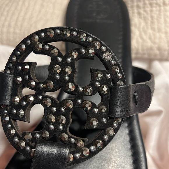 Tory Burch Embellished black miller size 9.5 EUC - Picture 8 of 8